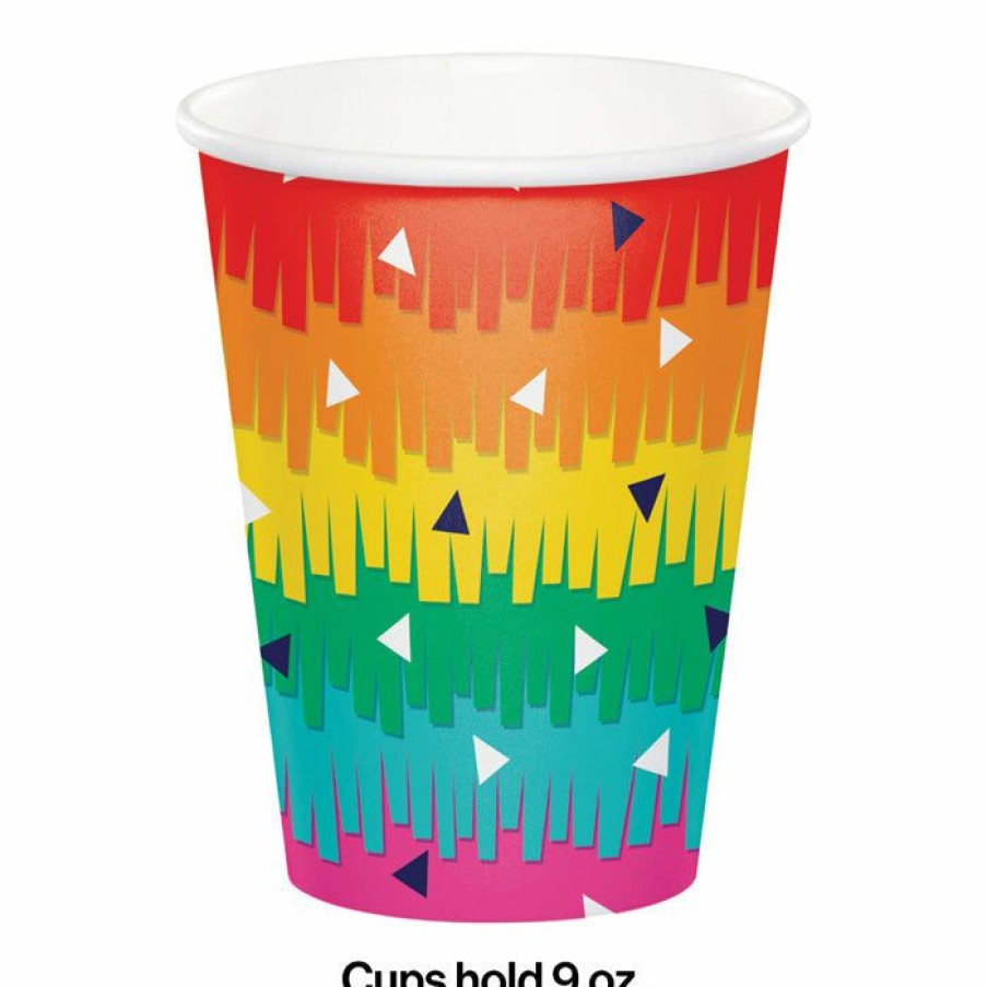 Holidays * | Creative Converting Fiesta Fun Hot/Cold Paper Cups 9 Oz., 8 Ct Cinco De Mayo And Fiesta Party Decorations