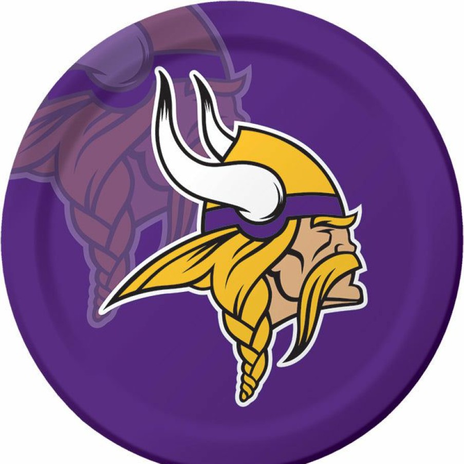 Sports * | Creative Converting Minnesota Vikings Paper Plates, 8 Ct