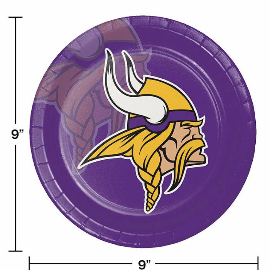 Sports * | Creative Converting Minnesota Vikings Paper Plates, 8 Ct