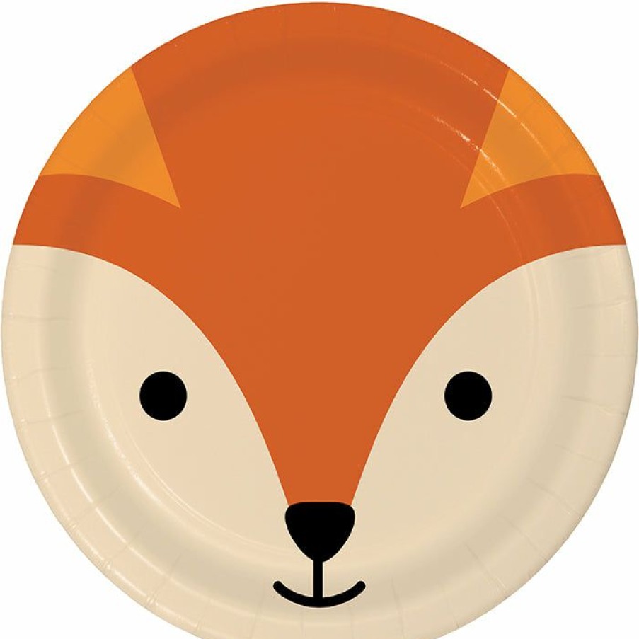 Birthdays * | Creative Converting Kids Birthday Party Themes Animal Faces Dessert Plate, Fox 8Ct