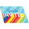 Graduation Party Supplies * | Creative Converting Graduation Party Supplies Rainbow Grad Invitation, Foldover (8/Pkg)