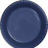 Solid Color Tableware * | Creative Converting Navy Blue Plastic Banquet Plates, 20 Ct Solid Color Tableware