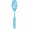 Solid Color Tableware * | Creative Converting Pastel Blue Plastic Spoons, 24 Ct Solid Color Tableware