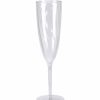 Solid Color Tableware * | Creative Converting Solid Color Tableware 6 Oz. Clear Plastic 1-Piece Champagne Glasses 8Ct