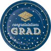 Graduation Party Supplies * | Creative Converting Graduation Party Supplies Glittering Grad Dinner Plate, Mid Count 18Ct