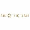 Bridal And Wedding * | Creative Converting Bridal And Wedding Mr & Mrs White And Gold Tassel Banner (1/Pkg)