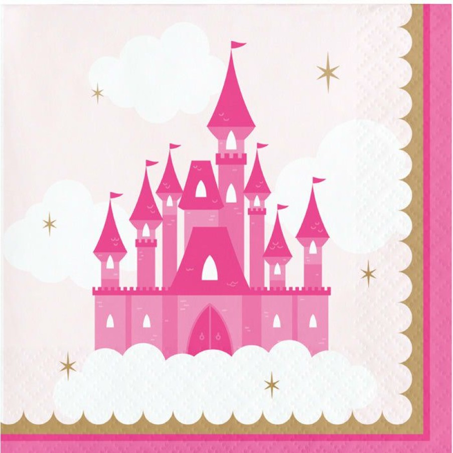 Birthdays * | Creative Converting Little Princess Beverage Napkins 16Ct