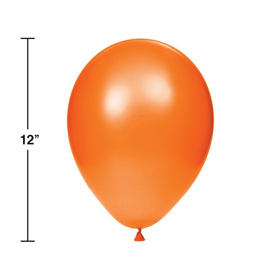 Solid Color Tableware * | Creative Converting Latex Balloons 12 Sk Orange, 15 Ct