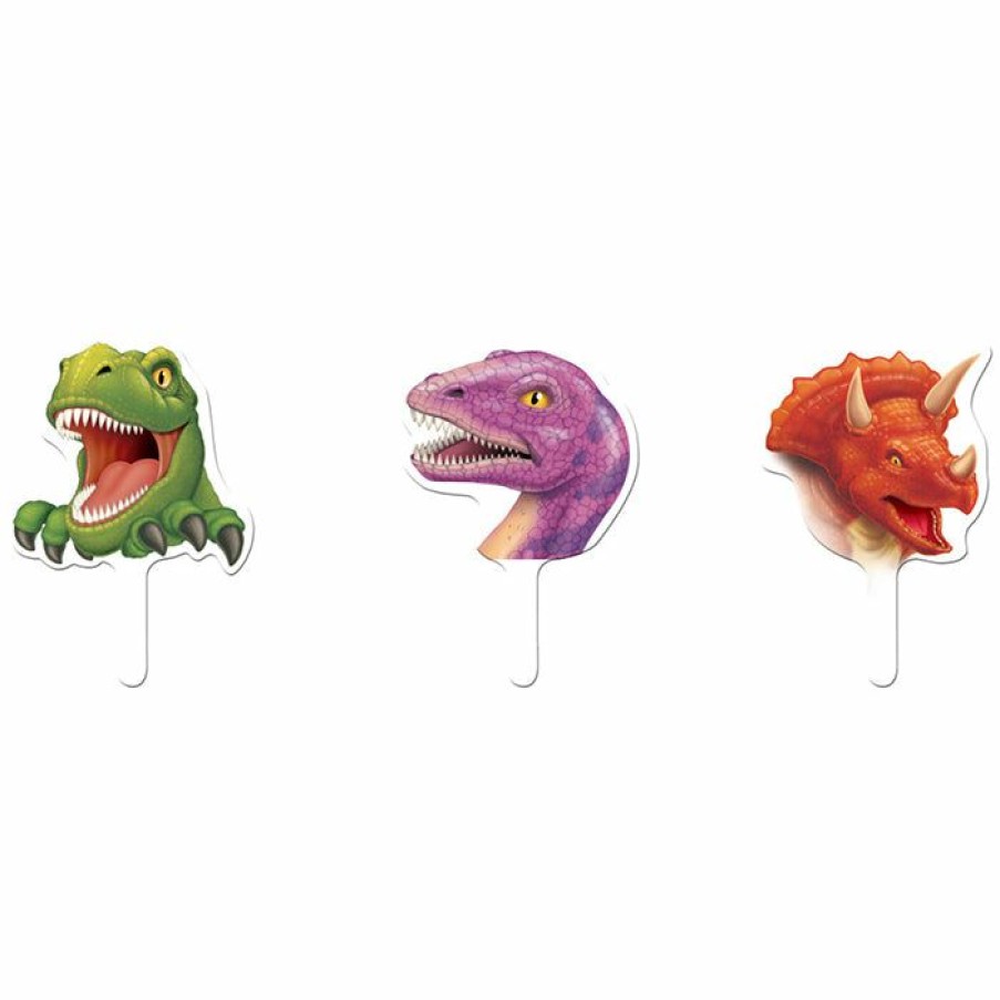 Birthdays * | Creative Converting Kids Birthday Party Themes Dinosaur Cupcake Topper, 12 Ct