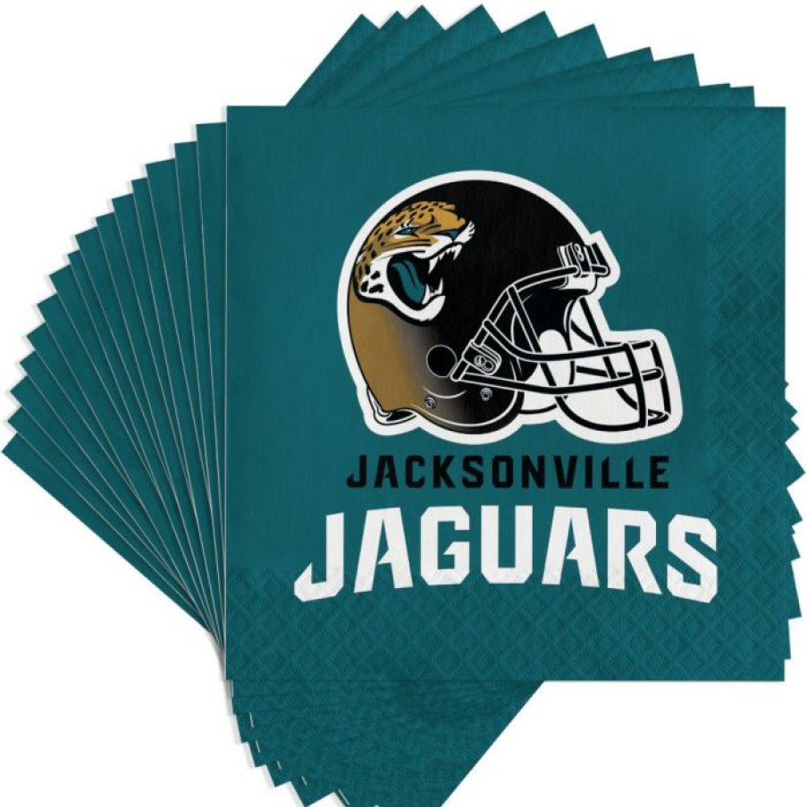 Sports * | Creative Converting Jacksonville Jaguars Luncheon Napkin 16Ct Nfl And Football Party Supplies