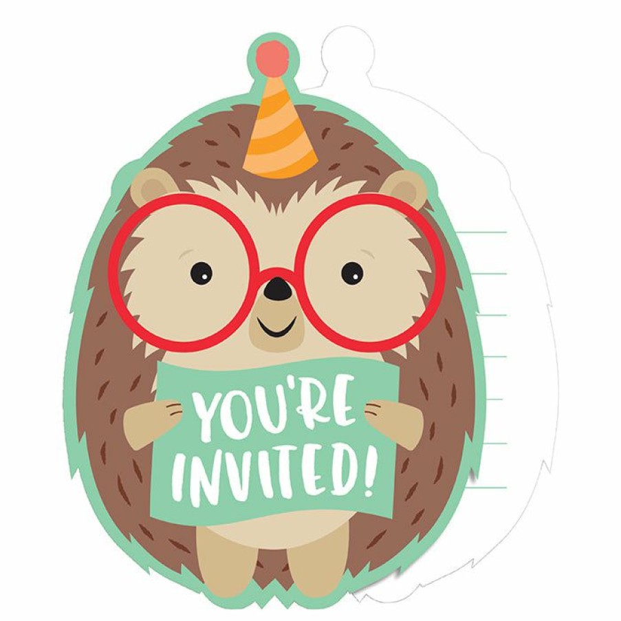 Birthdays * | Creative Converting Hedgehog Party Invitations 48 Ct