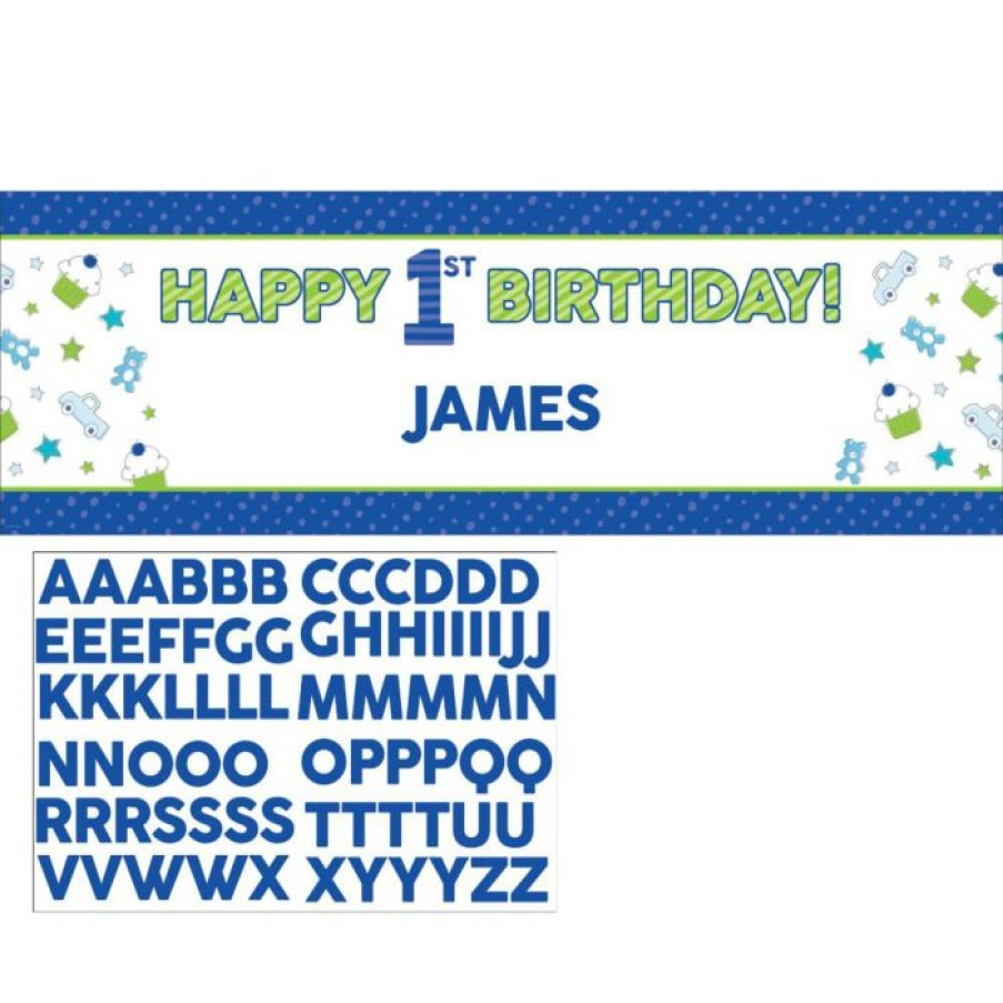 Birthdays * | Creative Converting 1St Birthday Party Themes Doodle 1St Birthday Giant Party Banner W/ Stck (Case Pack Of 6)