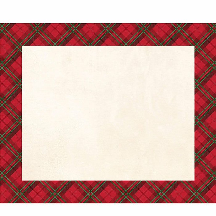 Holidays * | Creative Converting Holiday Plaid Placemats, 12 Ct