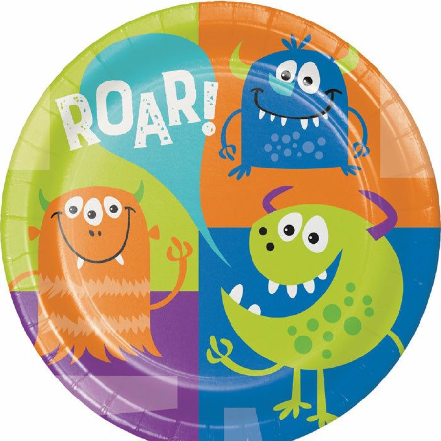 Birthdays * | Creative Converting Kids Birthday Party Themes Fun Monsters Dinner Plate (Case Pack Of 96)