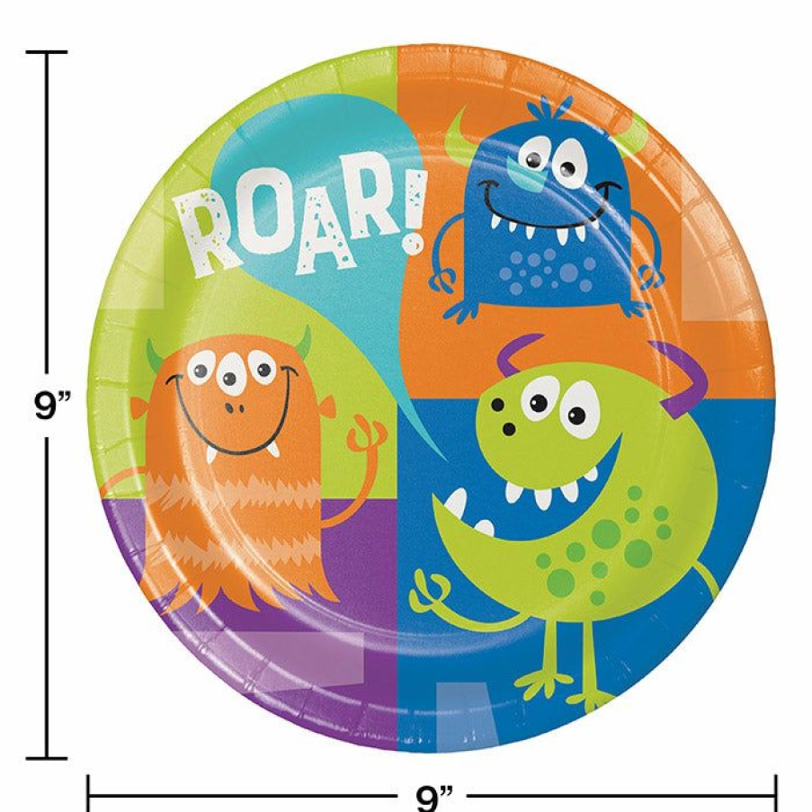 Birthdays * | Creative Converting Kids Birthday Party Themes Fun Monsters Dinner Plate (Case Pack Of 96)