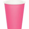 Solid Color Tableware * | Creative Converting Candy Pink Hot/Cold Paper Cups 9 Oz., 8 Ct