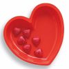 Holidays * | Creative Converting Valentine'S Day Party Decorations Red Heart Plastic Serving Tray