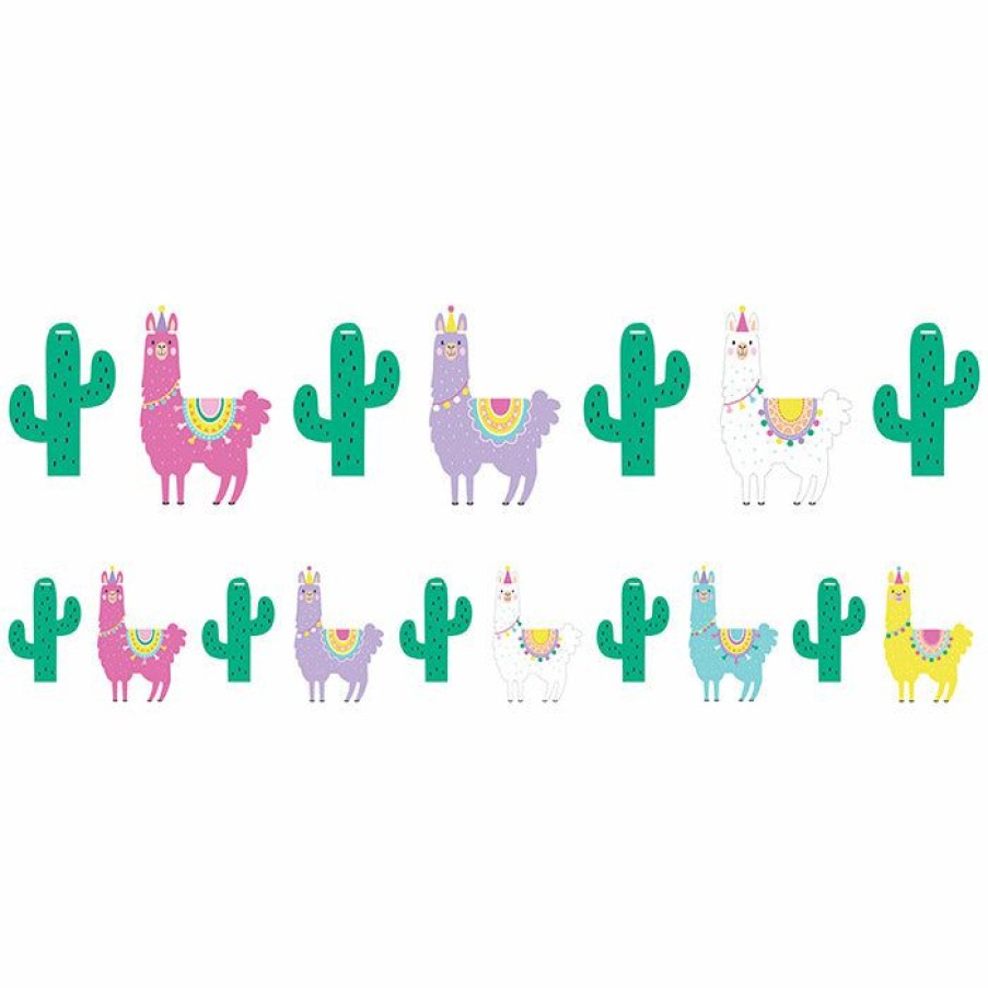 Birthdays * | Creative Converting Llama Party Shaped Banner With Twine