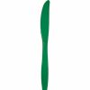 Solid Color Tableware * | Creative Converting Emerald Green Plastic Knives, 24 Ct Solid Color Tableware