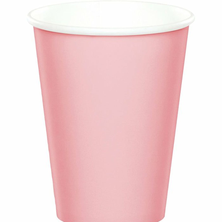 Solid Color Tableware * | Creative Converting Classic Pink Hot/Cold Paper Cups 9 Oz., 8 Ct