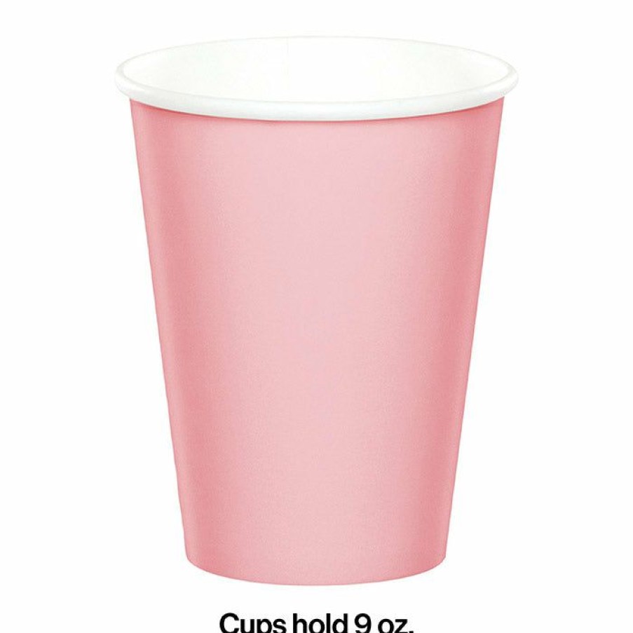 Solid Color Tableware * | Creative Converting Classic Pink Hot/Cold Paper Cups 9 Oz., 8 Ct