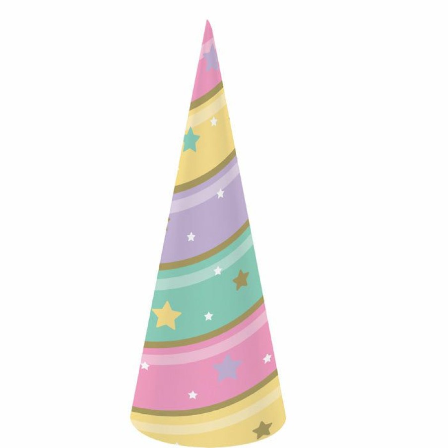 Birthdays * | Creative Converting Kids Birthday Party Themes Unicorn Sparkle Horn Hats, 8 Ct