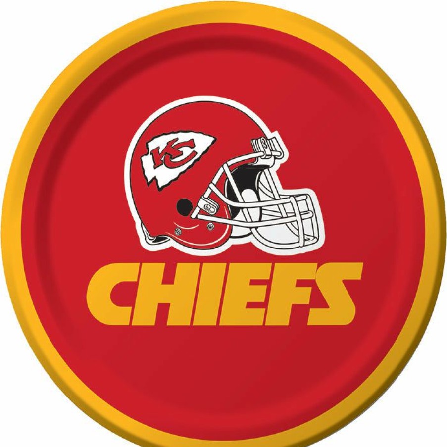 Sports * | Creative Converting Nfl And Football Party Supplies Kansas City Chiefs Dessert Plates, 8 Ct