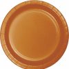 Solid Color Tableware * | Creative Converting Pumpkin Spice Orange Paper Plates, 24 Ct Solid Color Tableware