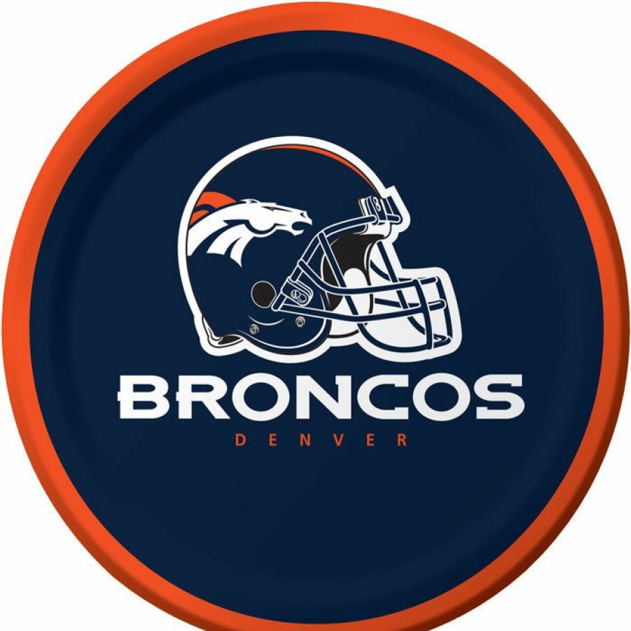 Sports * | Creative Converting Denver Broncos Dessert Plates, 8 Ct