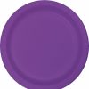 Solid Color Tableware * | Creative Converting Amethyst Purple Plastic Banquet Plates, 20 Ct