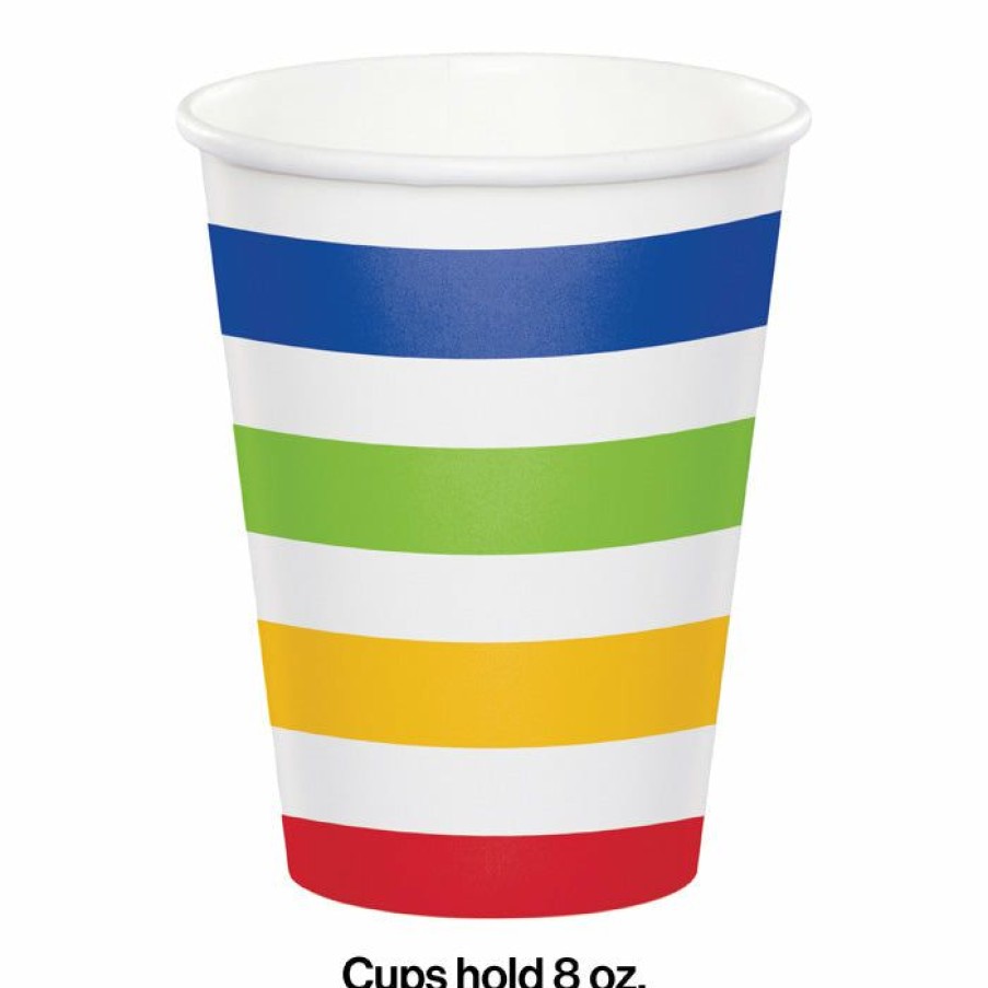 Themed Tableware * | Creative Converting Dots & Stripes Hot/Cold Cups 8Oz. 8Ct