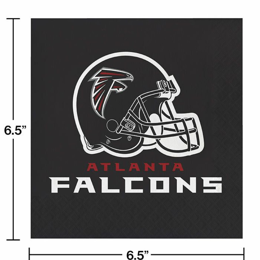 Sports * | Creative Converting Atlanta Falcons Napkins, 16 Ct