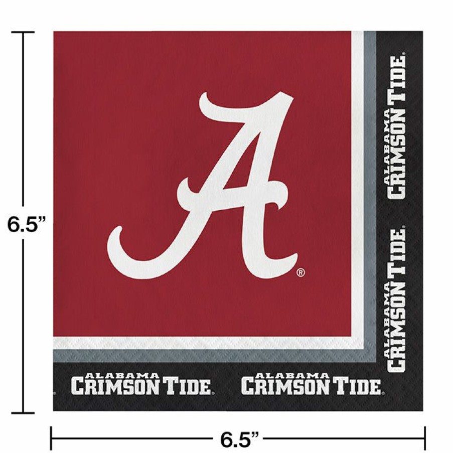 Sports * | Creative Converting University Of Alabama Napkins, 20 Ct