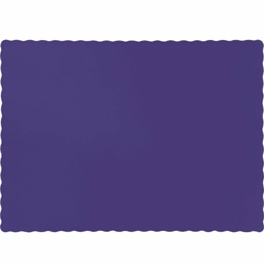 Solid Color Tableware * | Creative Converting Solid Color Tableware Purple Placemats, 50 Ct