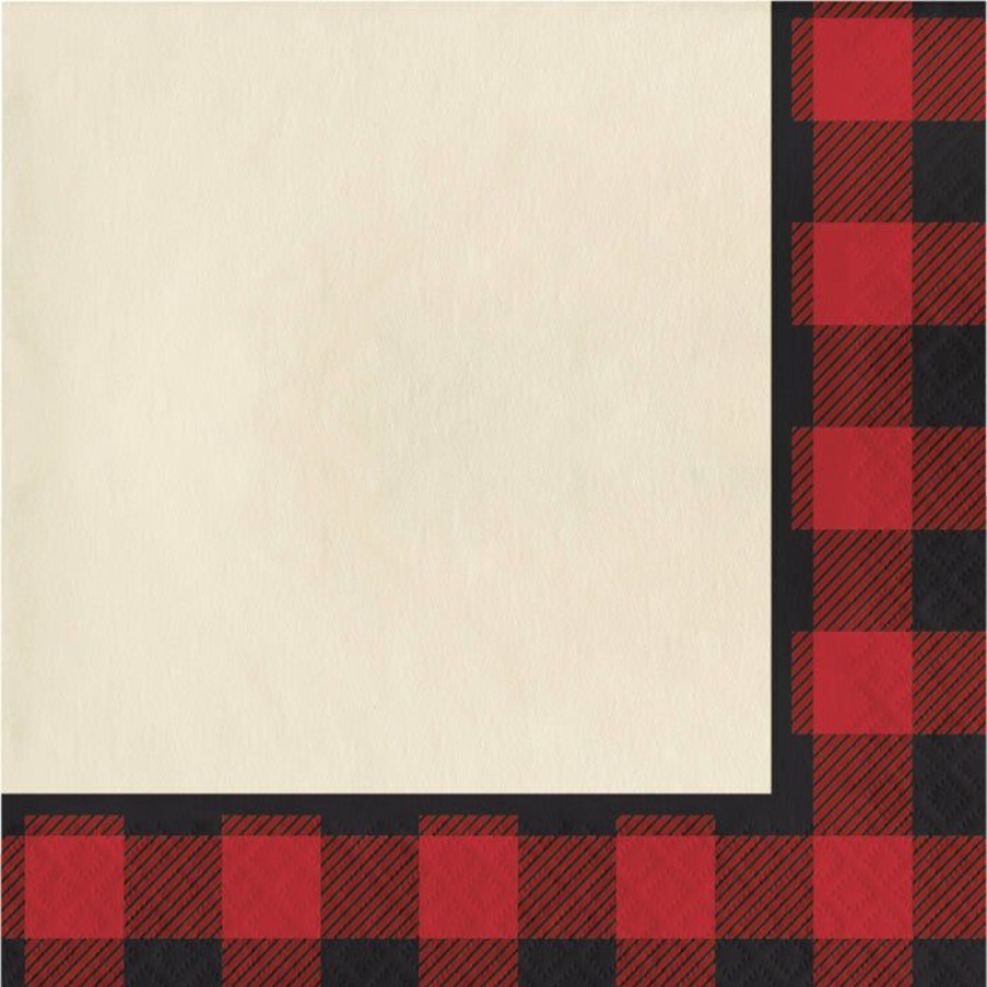 Themed Tableware * | Creative Converting Buffalo Plaid Napkins, 16 Ct