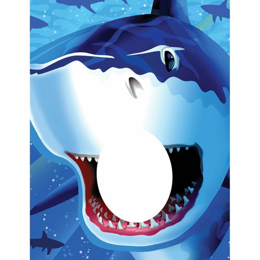 Birthdays * | Creative Converting Shark Splash Photo Op Banner Kids Birthday Party Themes