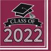 Graduation Party Supplies * | Creative Converting Burgundy Class Of 2022 Luncheon Napkins, 36Ct Graduation Party Supplies