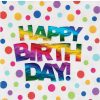 Birthdays * | Creative Converting Rainbow Foil Birthday Napkins, 16 Ct