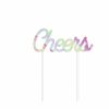 Themed Tableware * | Creative Converting Iridescent Party Cheers Cake Topper (12/Case) Themed Tableware