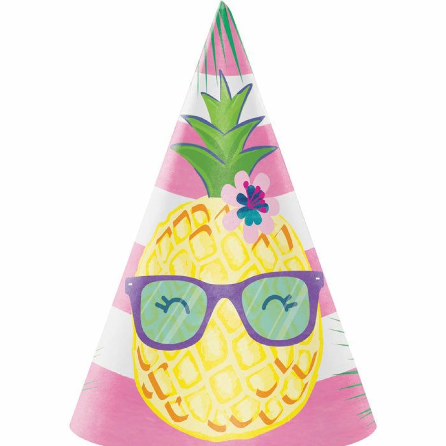 Birthdays * | Creative Converting Pineapple Party Party Hats, 8 Ct