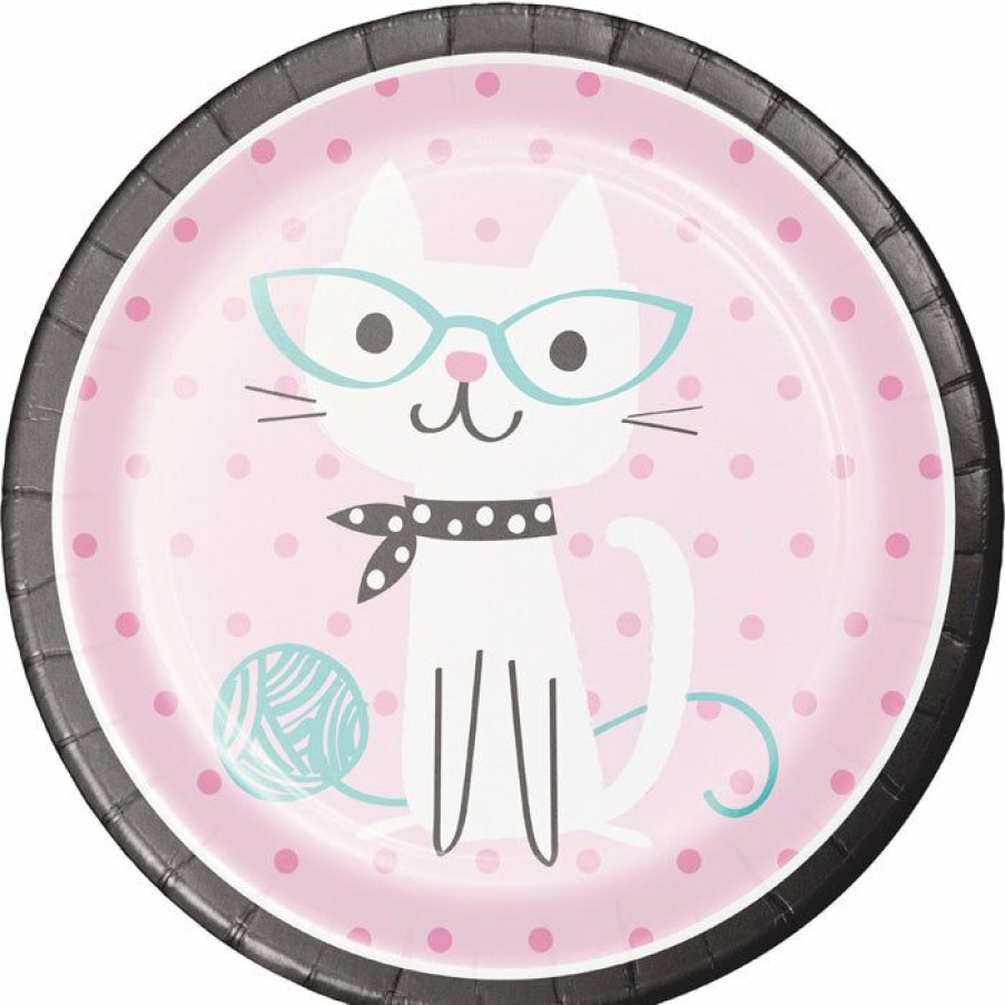 Birthdays * | Creative Converting Cat Party Paper Plates, 8 Ct