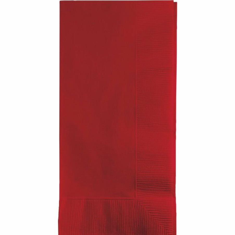 Solid Color Tableware * | Creative Converting Classic Red Dinner Napkins 2Ply 1/8Fld, 50 Ct