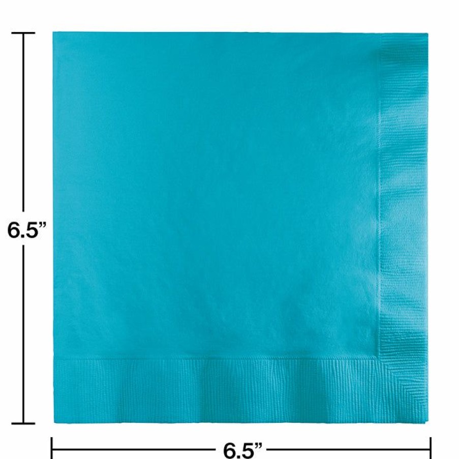 Solid Color Tableware * | Creative Converting Bermuda Blue Luncheon Napkin 3Ply, 50 Ct