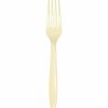 Solid Color Tableware * | Creative Converting Ivory Plastic Forks, 50 Ct Solid Color Tableware