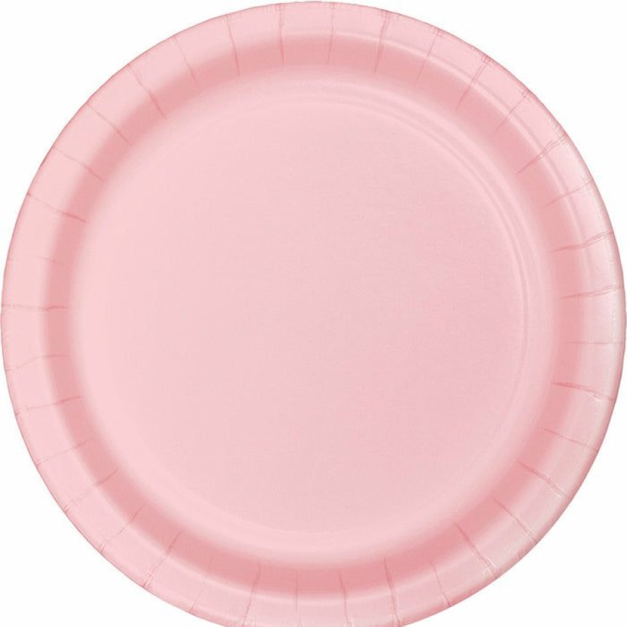 Solid Color Tableware * | Creative Converting Classic Pink Paper Plates, 8 Ct Solid Color Tableware