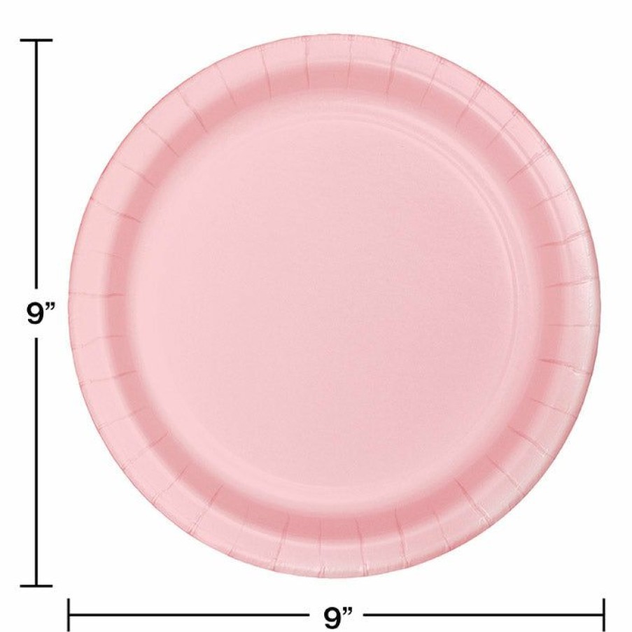 Solid Color Tableware * | Creative Converting Classic Pink Paper Plates, 8 Ct Solid Color Tableware