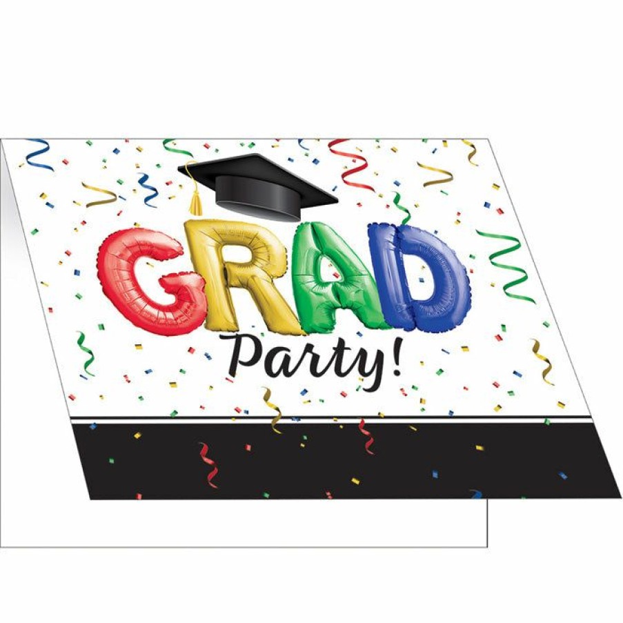 Graduation Party Supplies * | Creative Converting Graduation Party Supplies #1 Grad Invitation, Foldover, 25 Ct