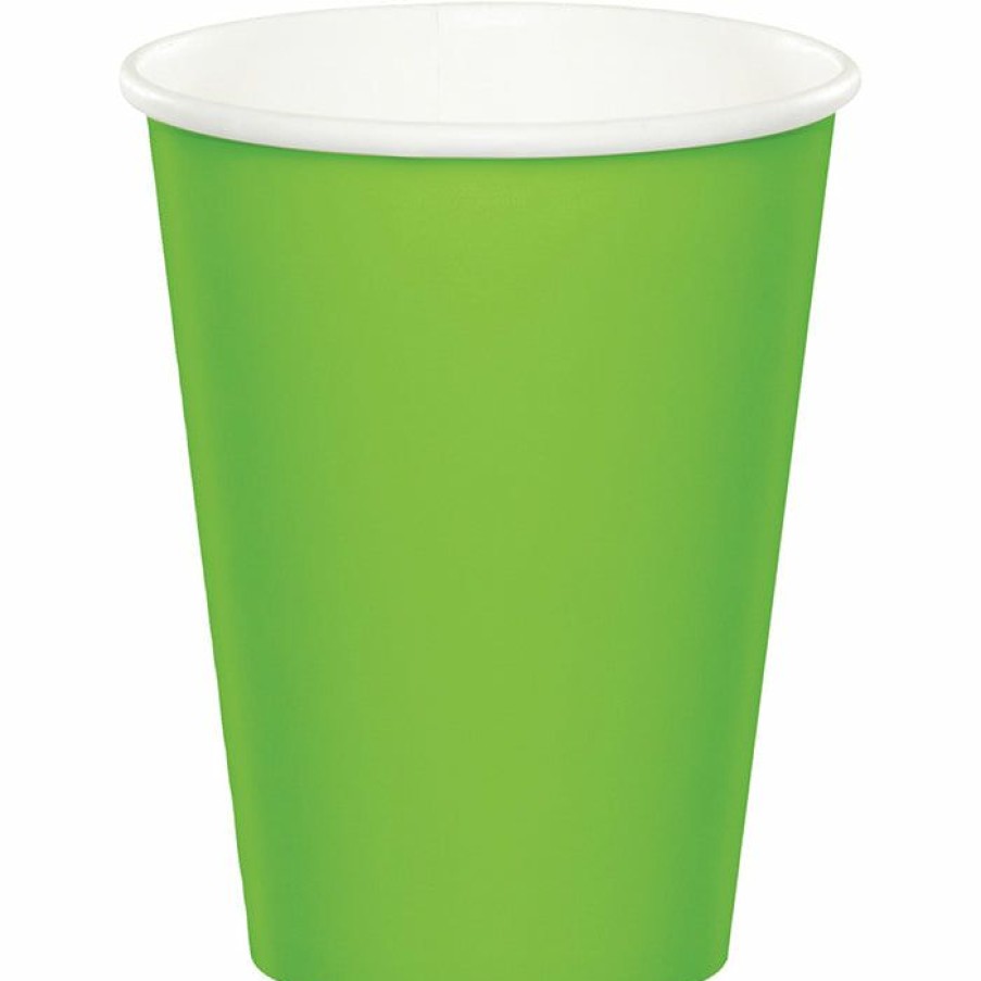 Solid Color Tableware * | Creative Converting Fresh Lime Hot/Cold Paper Cups 9 Oz., 8 Ct