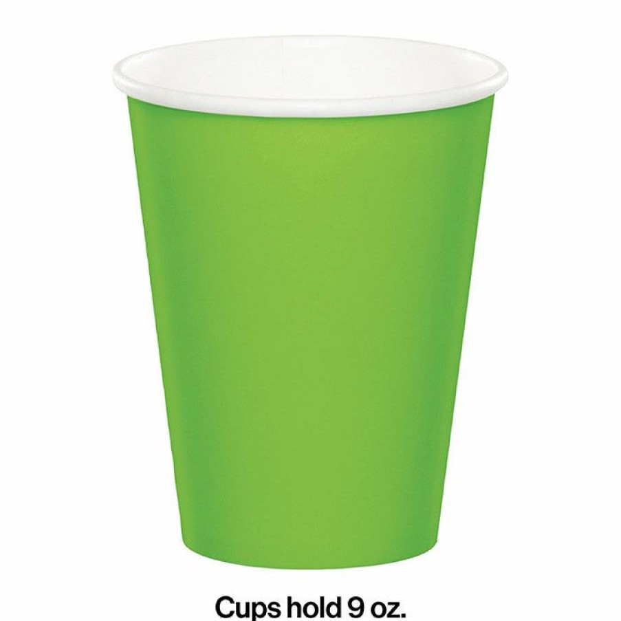 Solid Color Tableware * | Creative Converting Fresh Lime Hot/Cold Paper Cups 9 Oz., 8 Ct