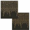 Solid Color Tableware * | Creative Converting Gold Beading Beverage Napkin, 3 Ply, 24 Ct Solid Color Tableware